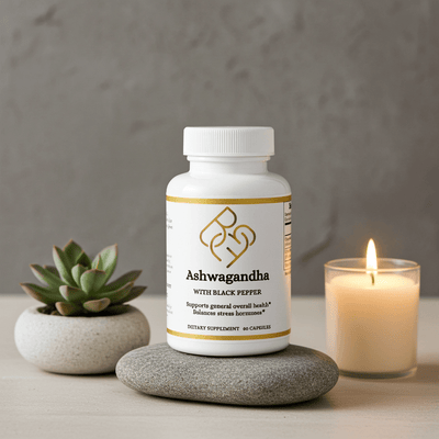 Ashwagandha Supplement – 60 Count Capsules - Body Beauty Fit By Amber