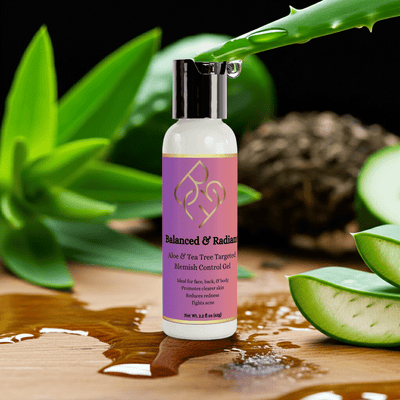 Balanced & Radiant Aloe & Tea Tree Targeted Blemish Control Gel 2.2oz - Body Beauty Fit By Amber