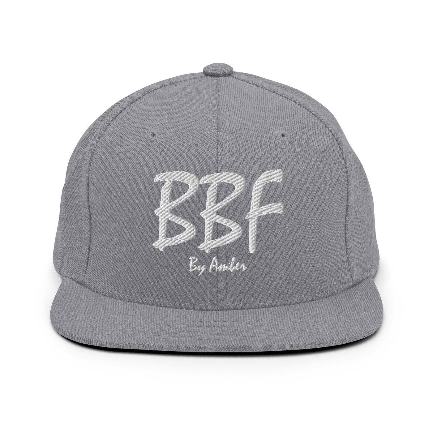 BBF Bold White Embroidery Snapback Hat - Body Beauty Fit By Amber