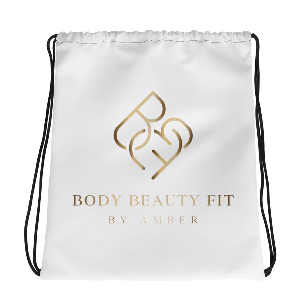 BBF Drawstring Bag (Gold Slogan) - Body Beauty Fit By Amber