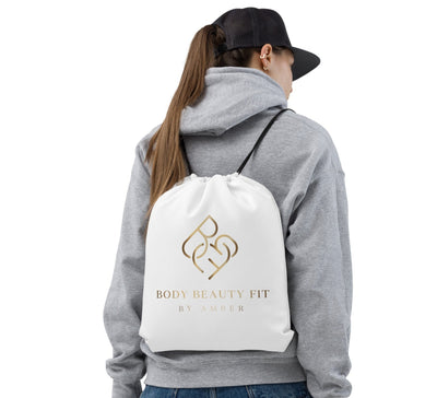 BBF Drawstring Bag (Gold Slogan) - Body Beauty Fit By Amber