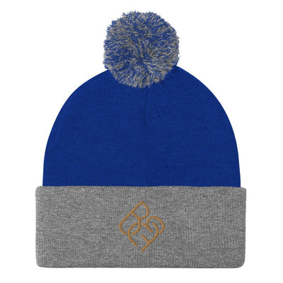 BBF Puff Beanie (Gold Logo) - Body Beauty Fit By Amber