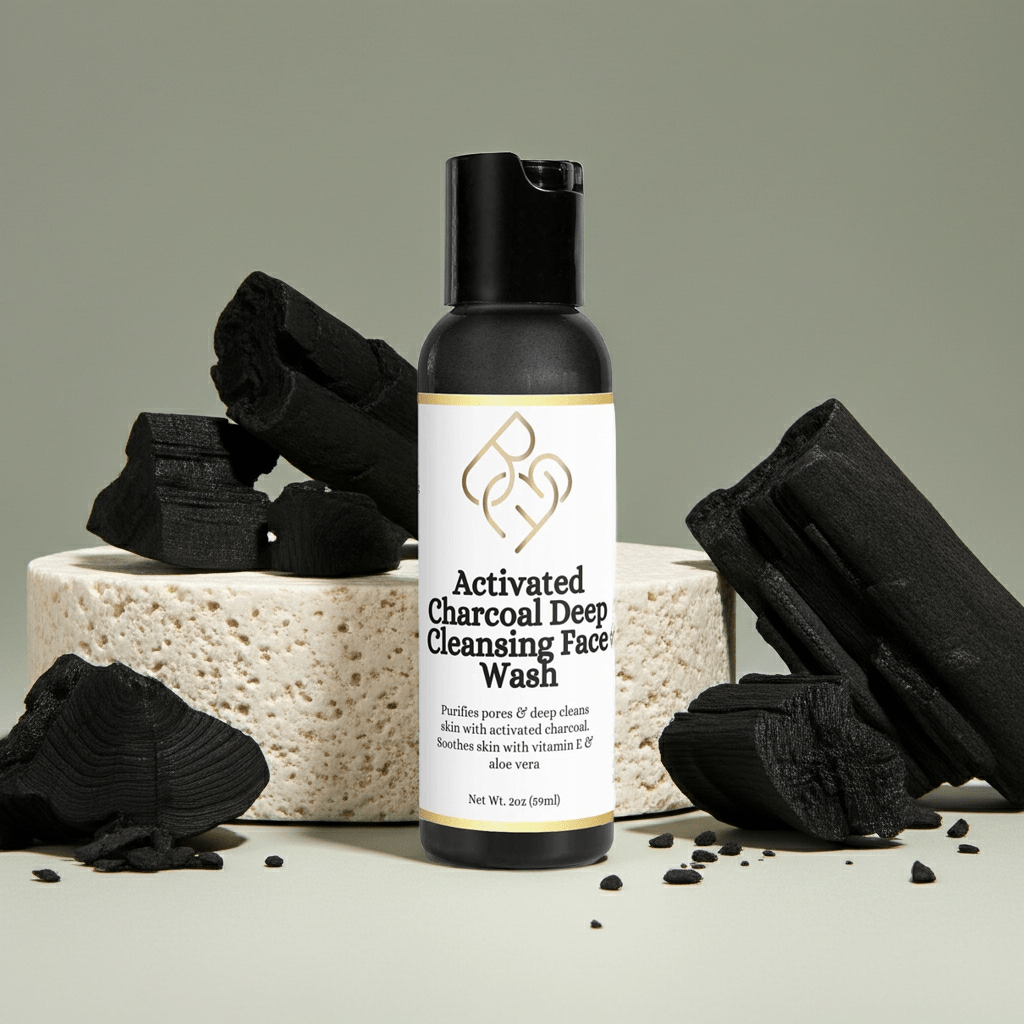 Charcoal Facial Cleanser - Paraben - Free 2oz. - Body Beauty Fit By Amber