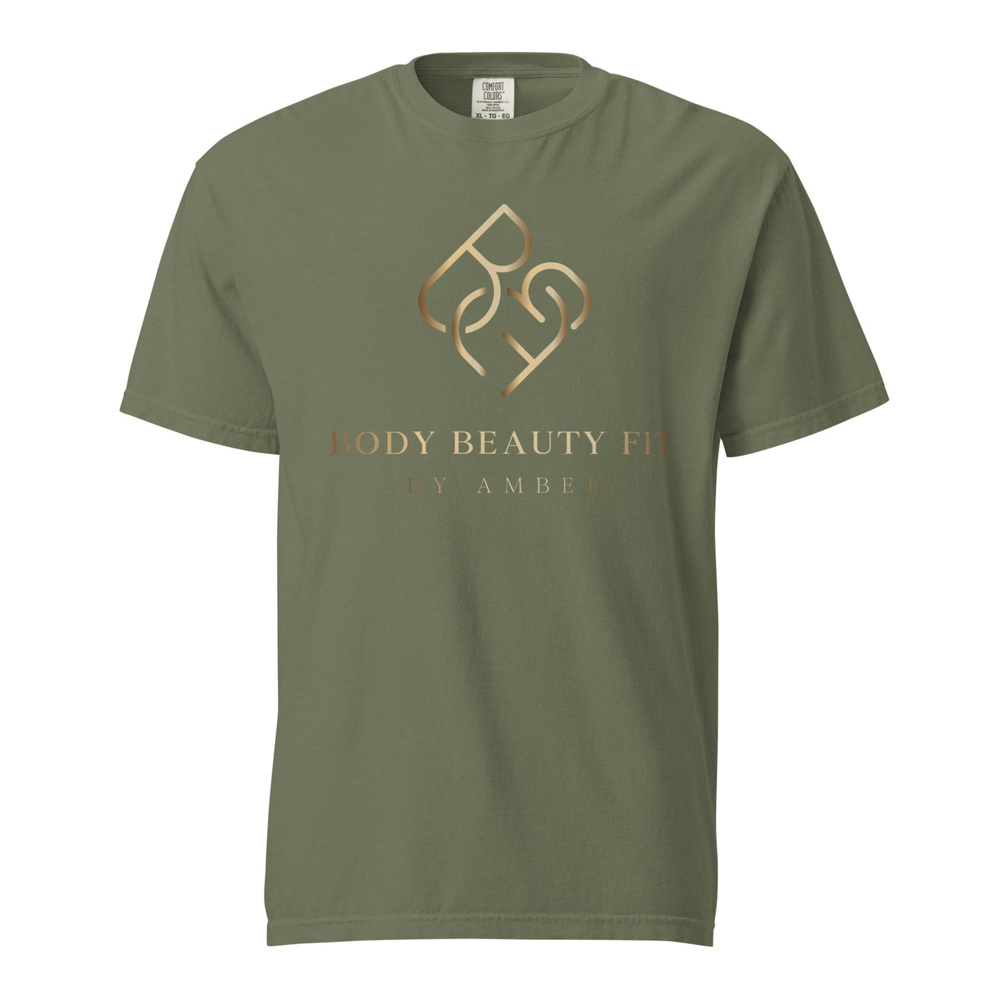 Comfort Blend Film Printed T-Shirt (Gold Slogan) - Body Beauty Fit By Amber