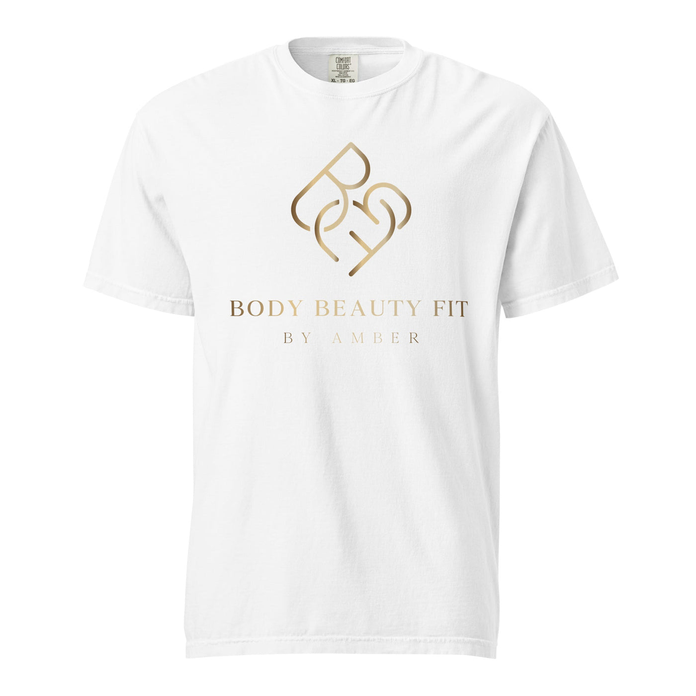 Comfort Blend Film Printed T-Shirt (Gold Slogan) - Body Beauty Fit By Amber