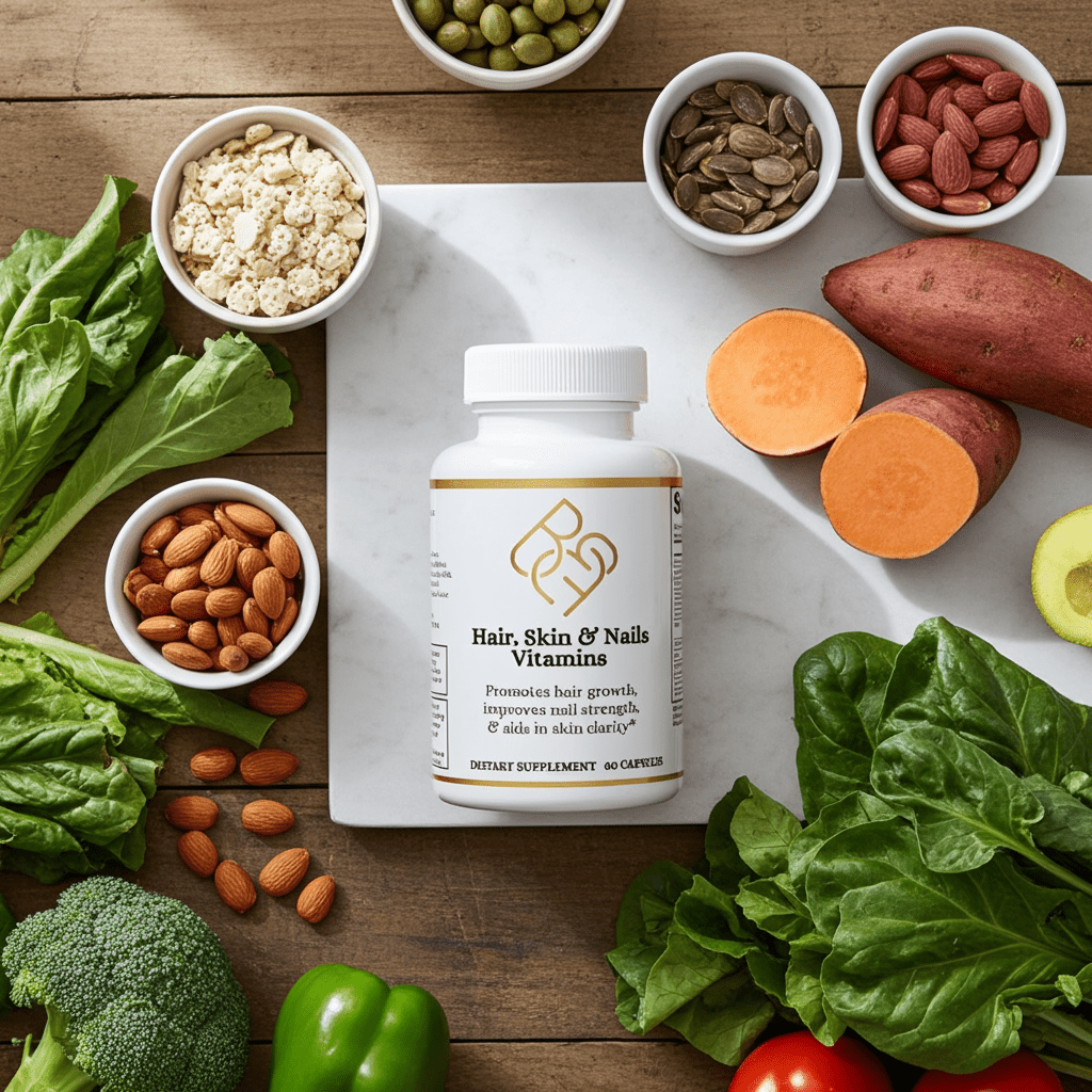 Hair, Skin & Nails Supplement – 60 Capsules - Body Beauty Fit By Amber