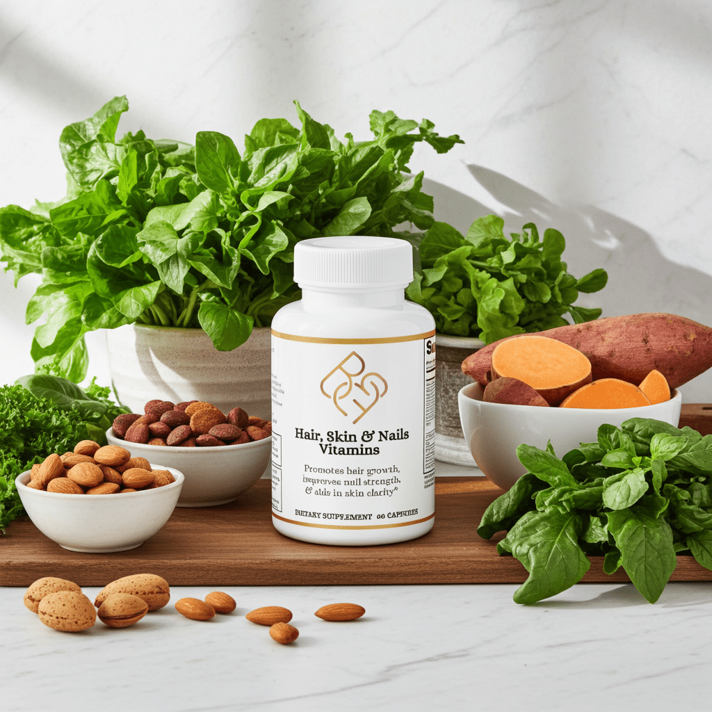 Hair, Skin & Nails Supplement – 60 Capsules - Body Beauty Fit By Amber