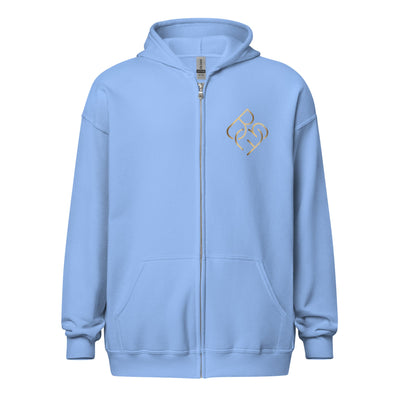 Heavy Blend Zip Jacket (Gold Logo) - Body Beauty Fit By Amber