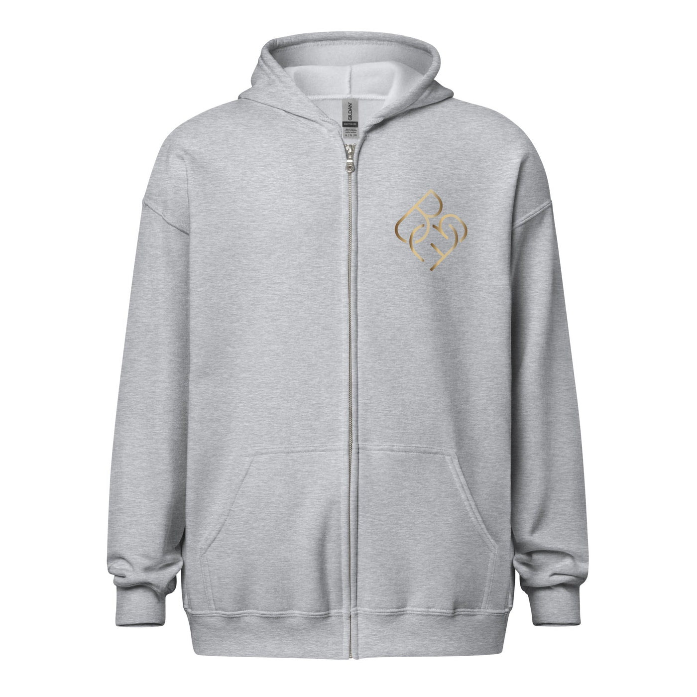 Heavy Blend Zip Jacket (Gold Logo) - Body Beauty Fit By Amber
