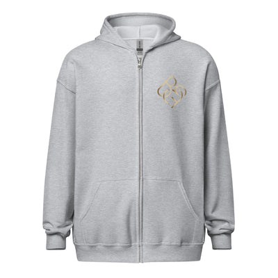 Heavy Blend Zip Jacket (Gold Logo) - Body Beauty Fit By Amber