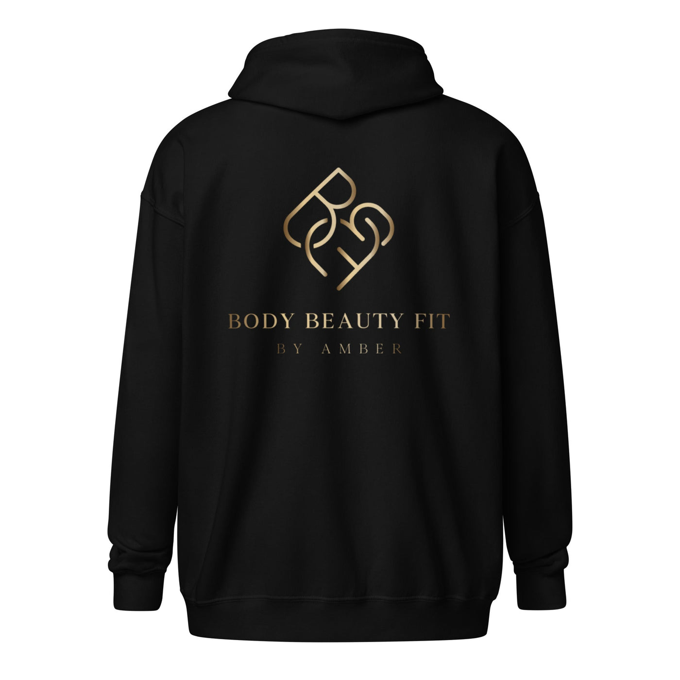 Heavy Blend Zip Jacket (Gold Logo) - Body Beauty Fit By Amber