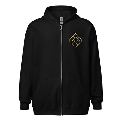 Heavy Blend Zip Jacket (Gold Logo) - Body Beauty Fit By Amber