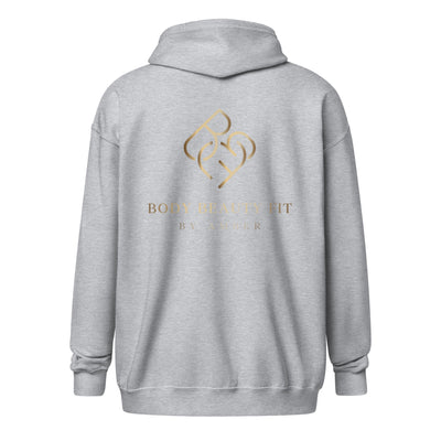 Heavy Blend Zip Jacket (Gold Logo) - Body Beauty Fit By Amber