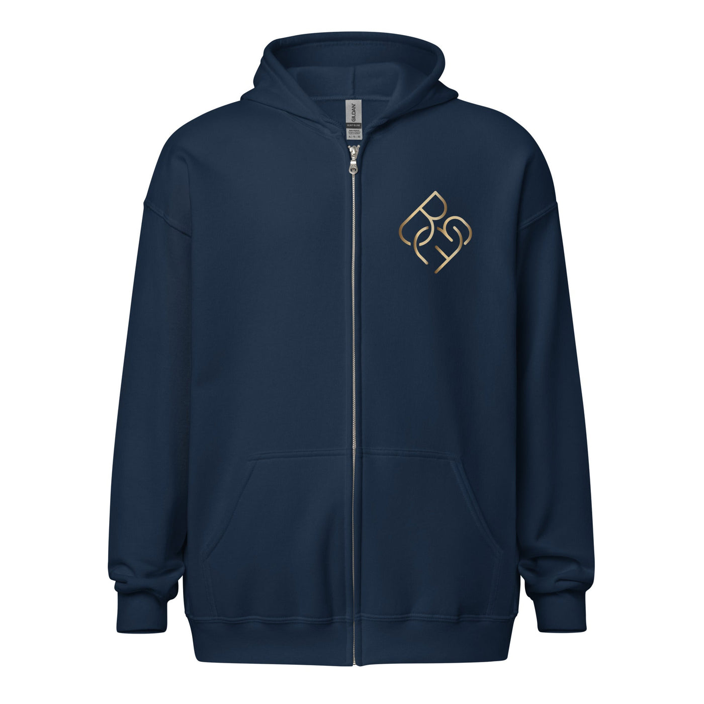 Heavy Blend Zip Jacket (Gold Logo) - Body Beauty Fit By Amber