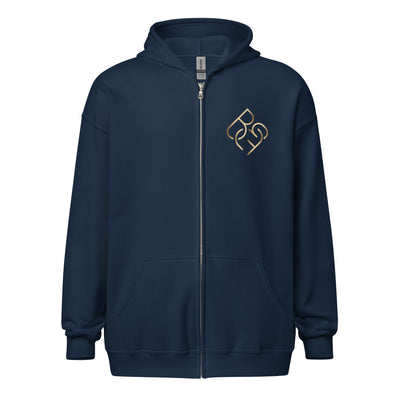 Heavy Blend Zip Jacket (Gold Logo) - Body Beauty Fit By Amber