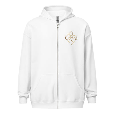 Heavy Blend Zip Jacket (Gold Logo) - Body Beauty Fit By Amber