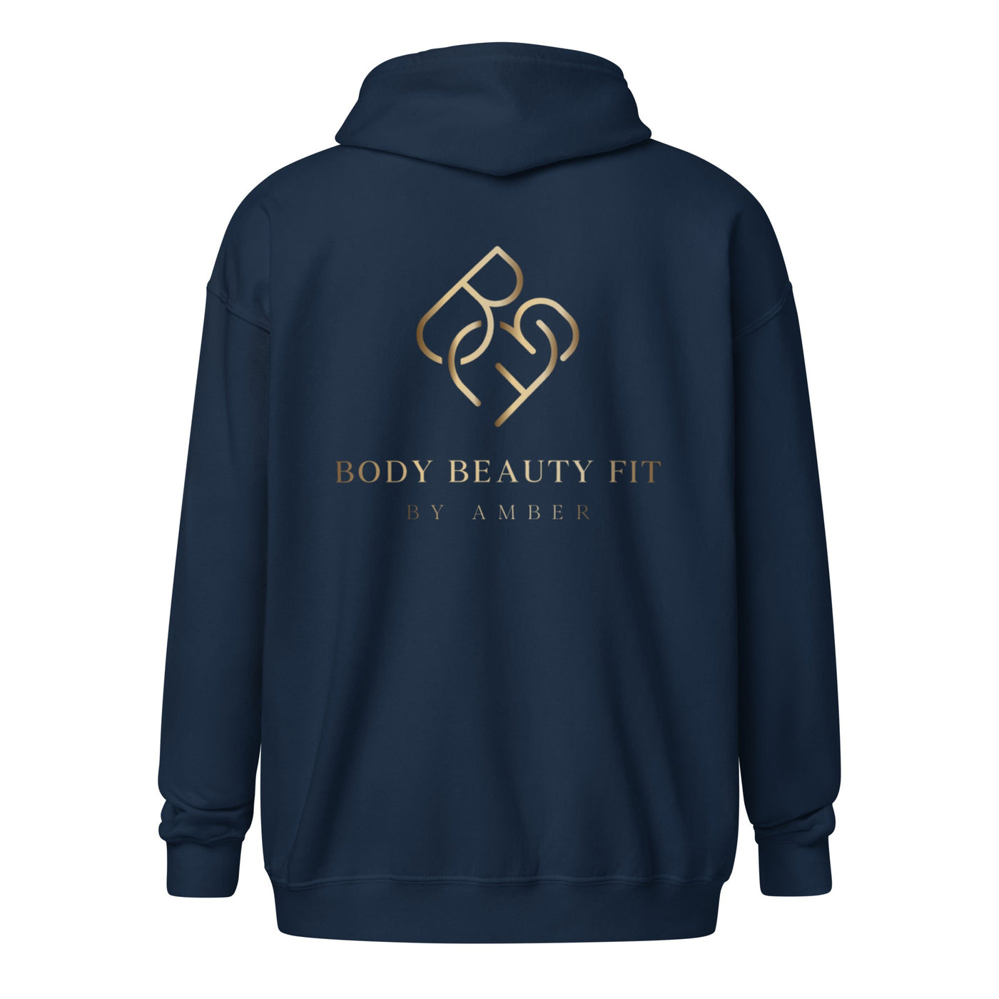Heavy Blend Zip Jacket (Gold Logo) - Body Beauty Fit By Amber