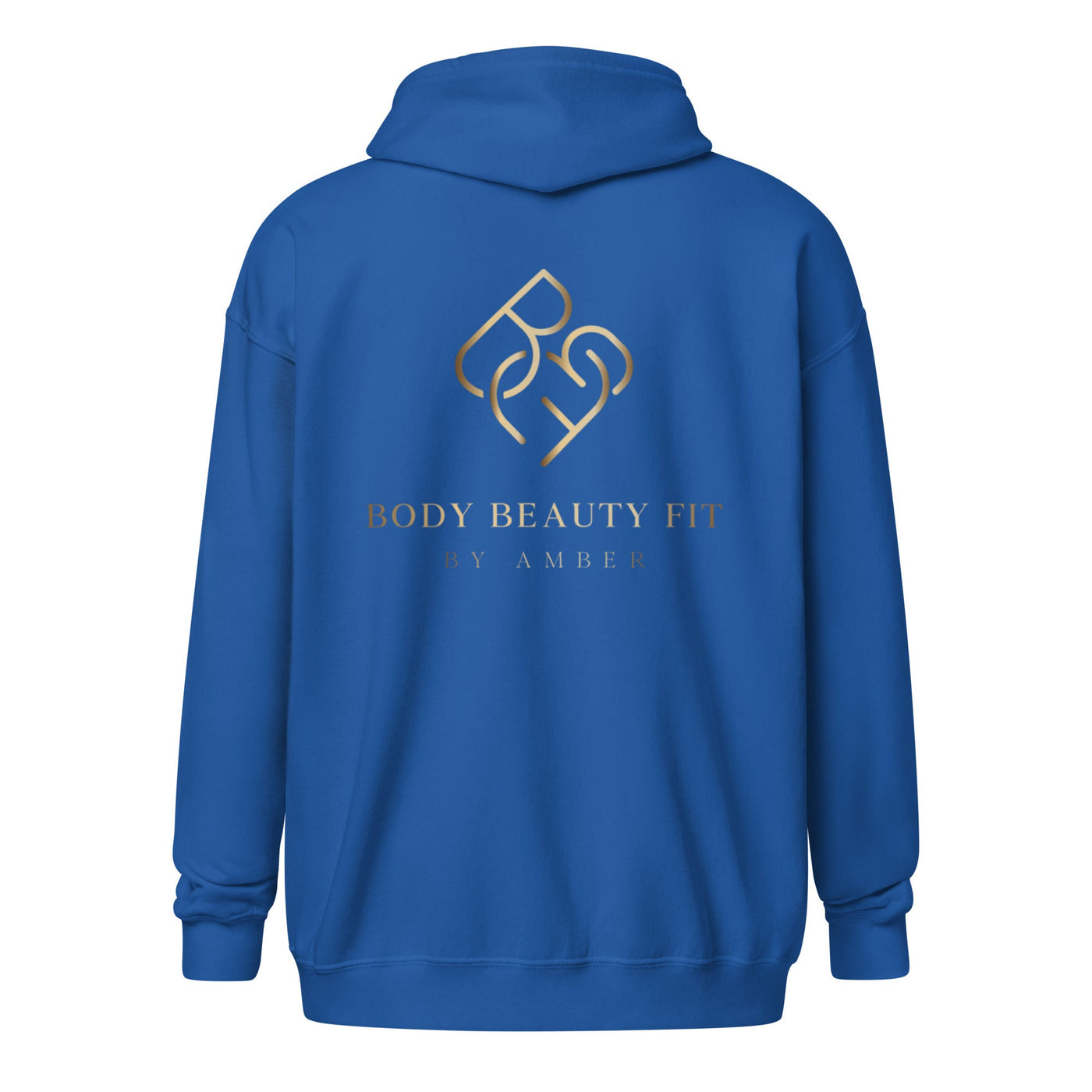 Heavy Blend Zip Jacket (Gold Logo) - Body Beauty Fit By Amber