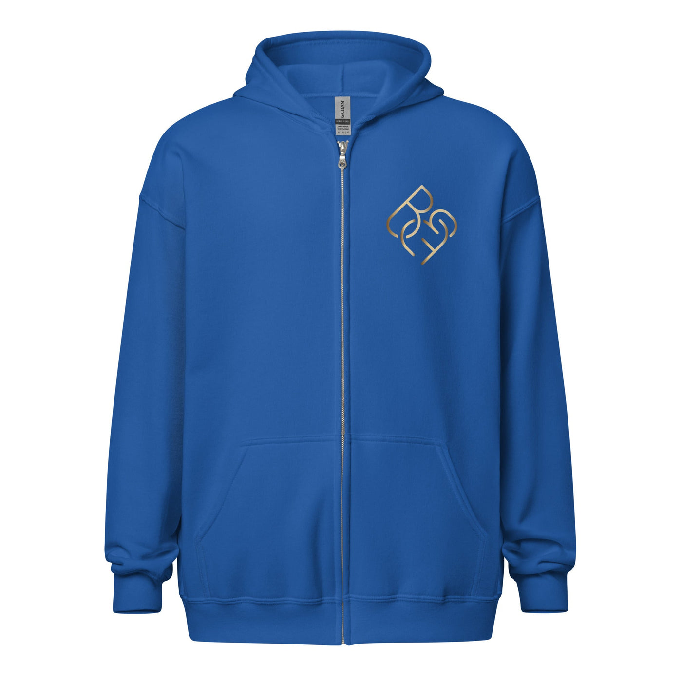 Heavy Blend Zip Jacket (Gold Logo) - Body Beauty Fit By Amber