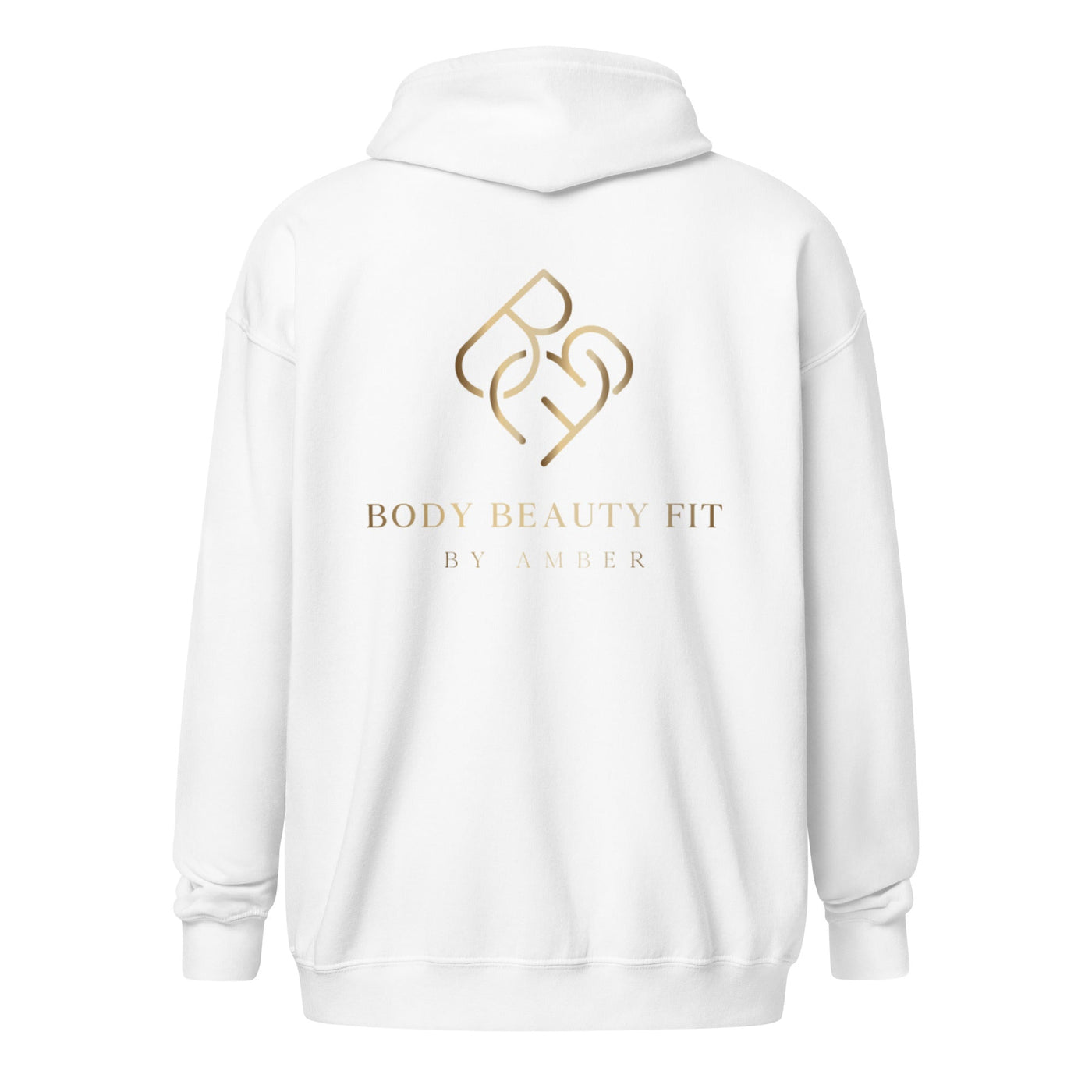 Heavy Blend Zip Jacket (Gold Logo) - Body Beauty Fit By Amber