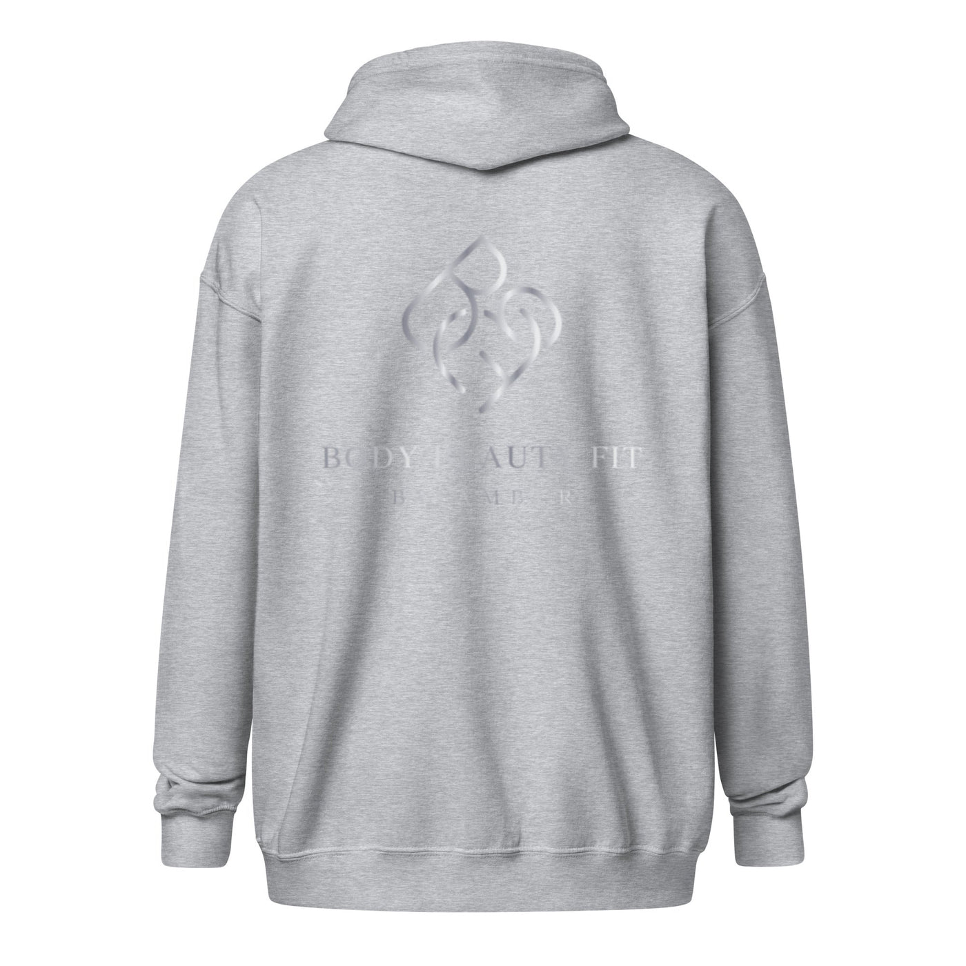 Heavy Blend Zip Jacket (Silver Logo) - Body Beauty Fit By Amber