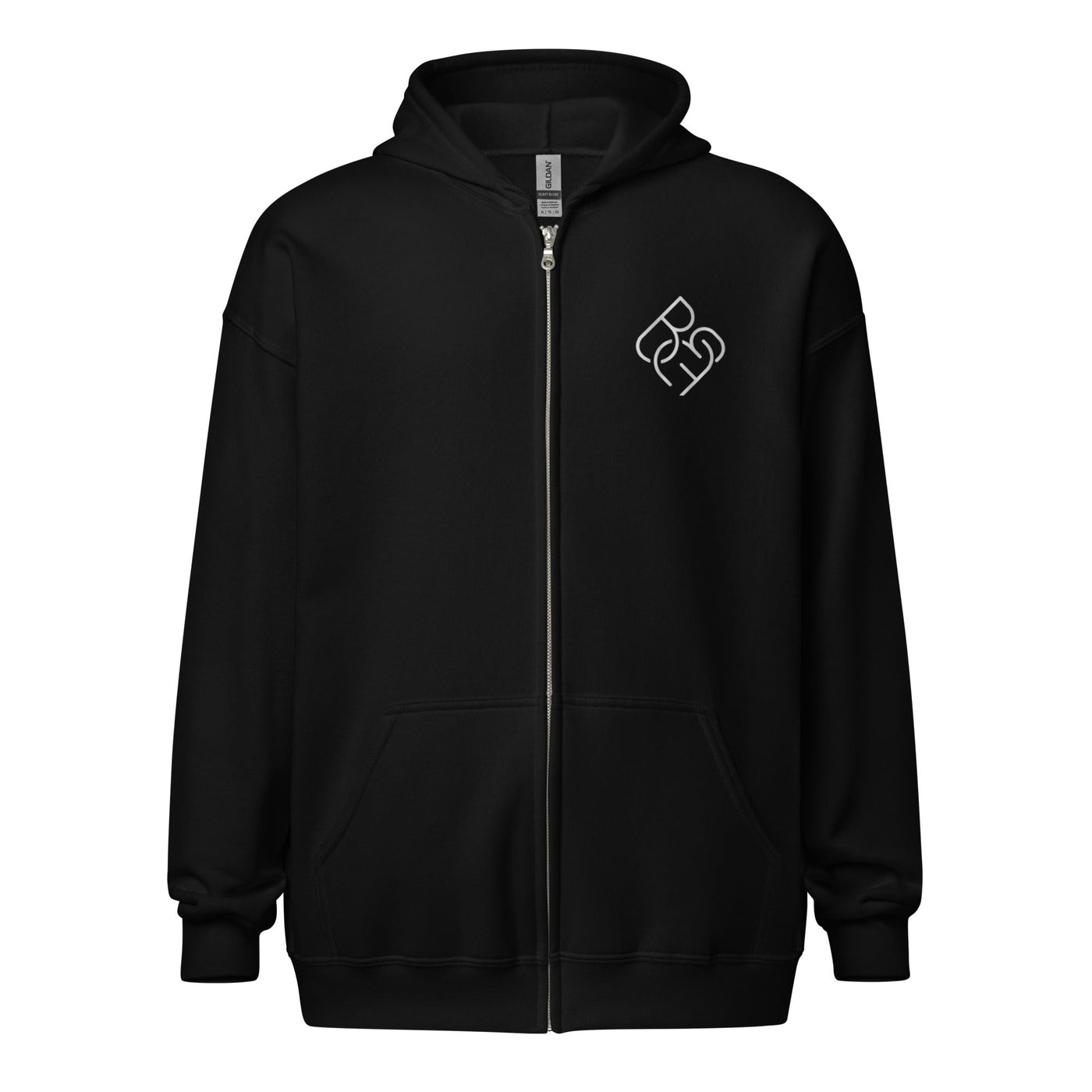Heavy Blend Zip Jacket (Silver Logo) - Body Beauty Fit By Amber