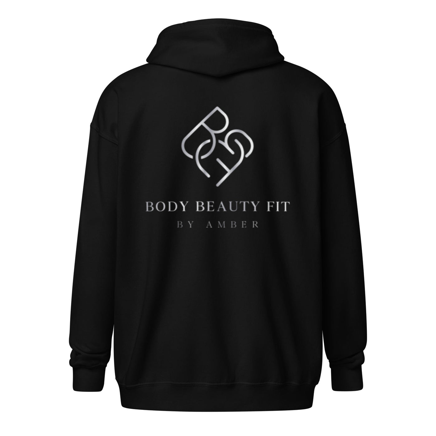 Heavy Blend Zip Jacket (Silver Logo) - Body Beauty Fit By Amber