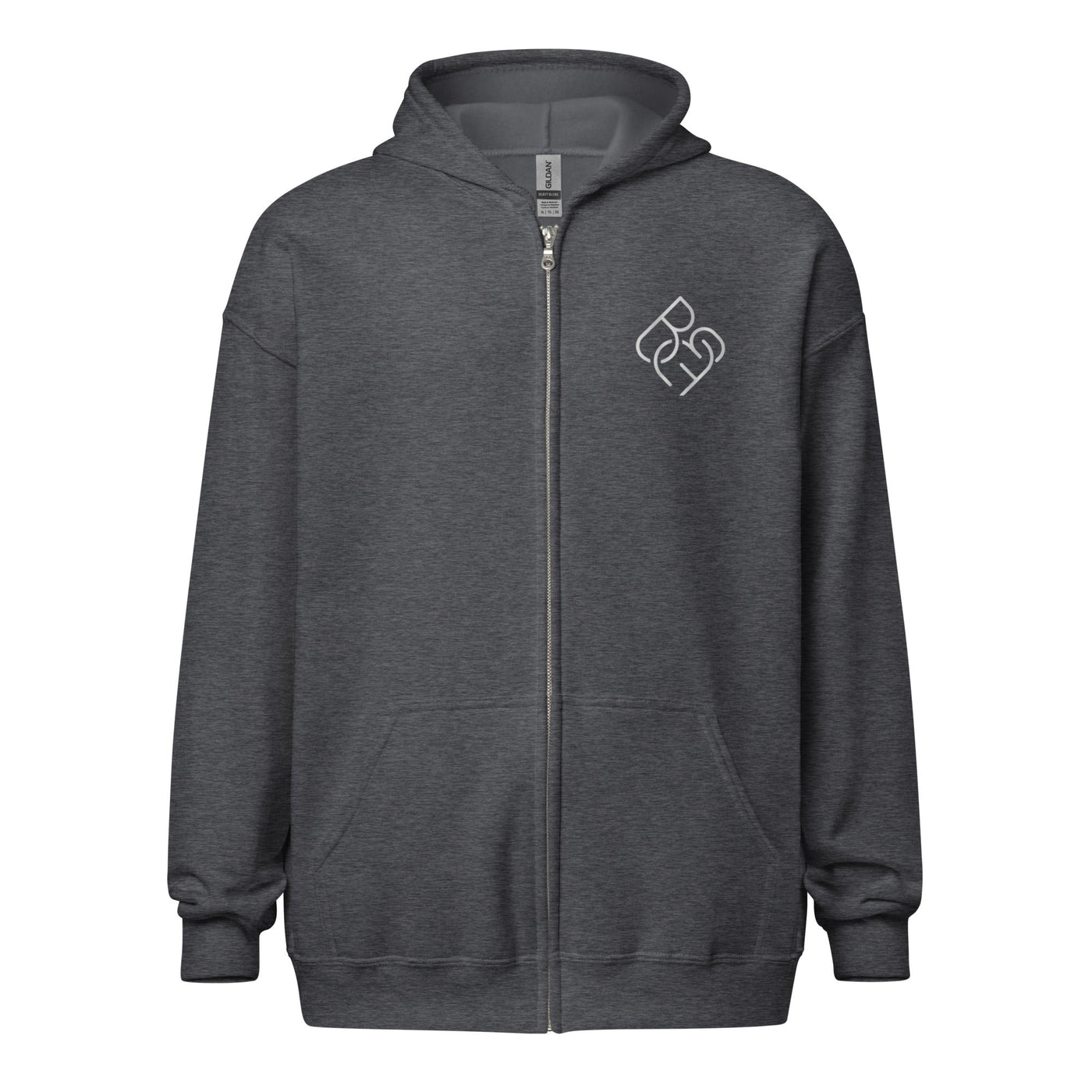 Heavy Blend Zip Jacket (Silver Logo) - Body Beauty Fit By Amber