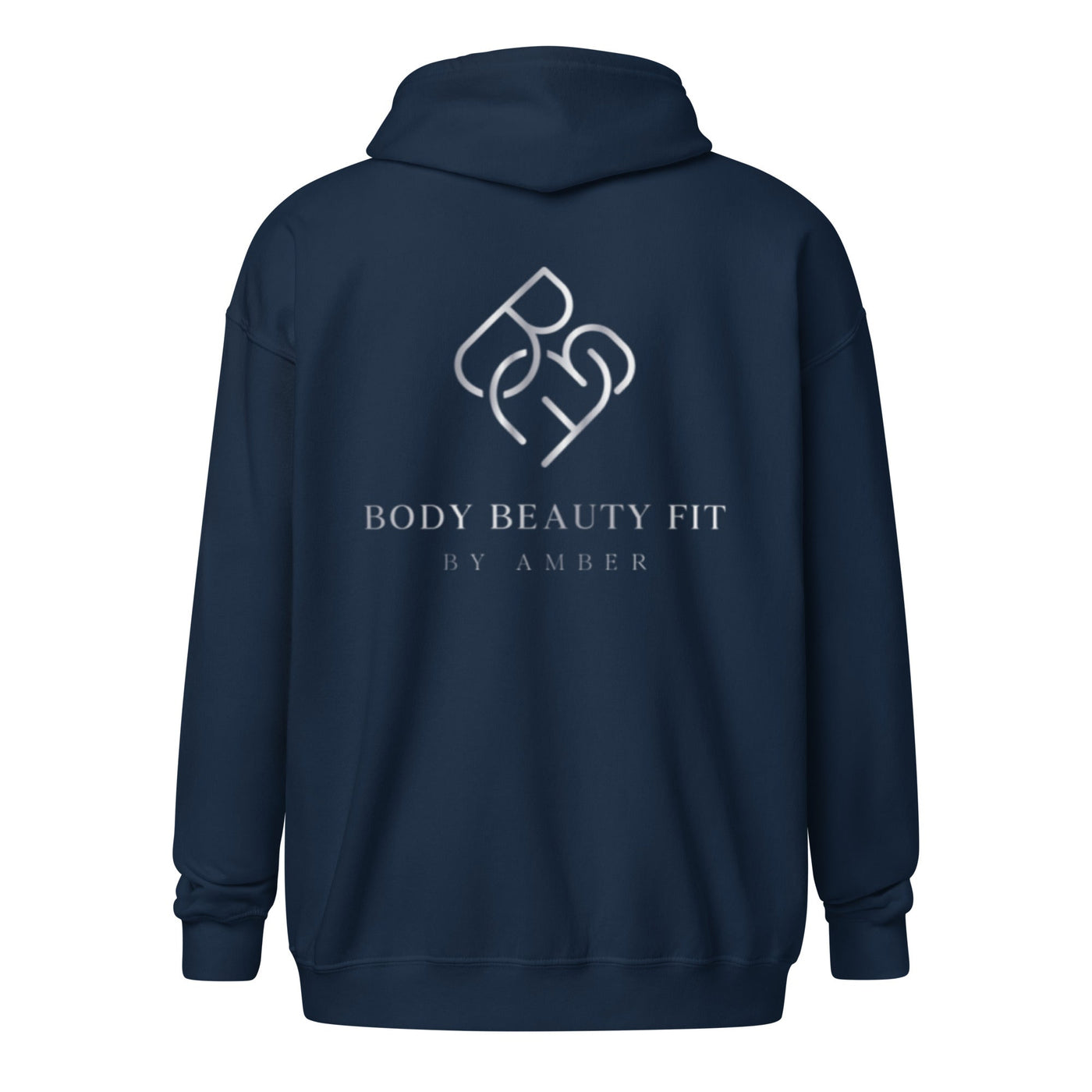 Heavy Blend Zip Jacket (Silver Logo) - Body Beauty Fit By Amber