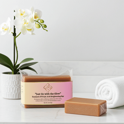 "Just Go with the Glow" - Brightening Bar with Turmeric & Kojic Acid - Body Beauty Fit By Amber