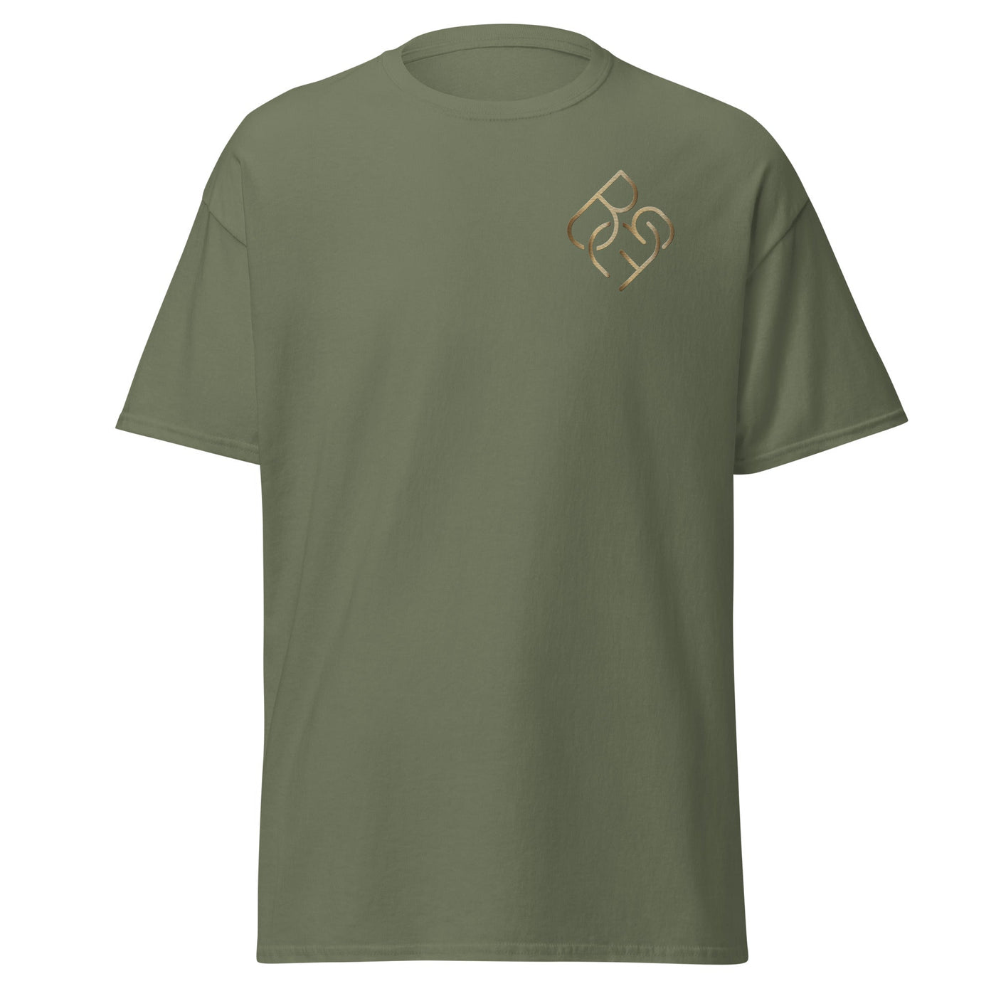 Men's - Fit Classic Tee (Embroidered Gold Logo) - Body Beauty Fit By Amber
