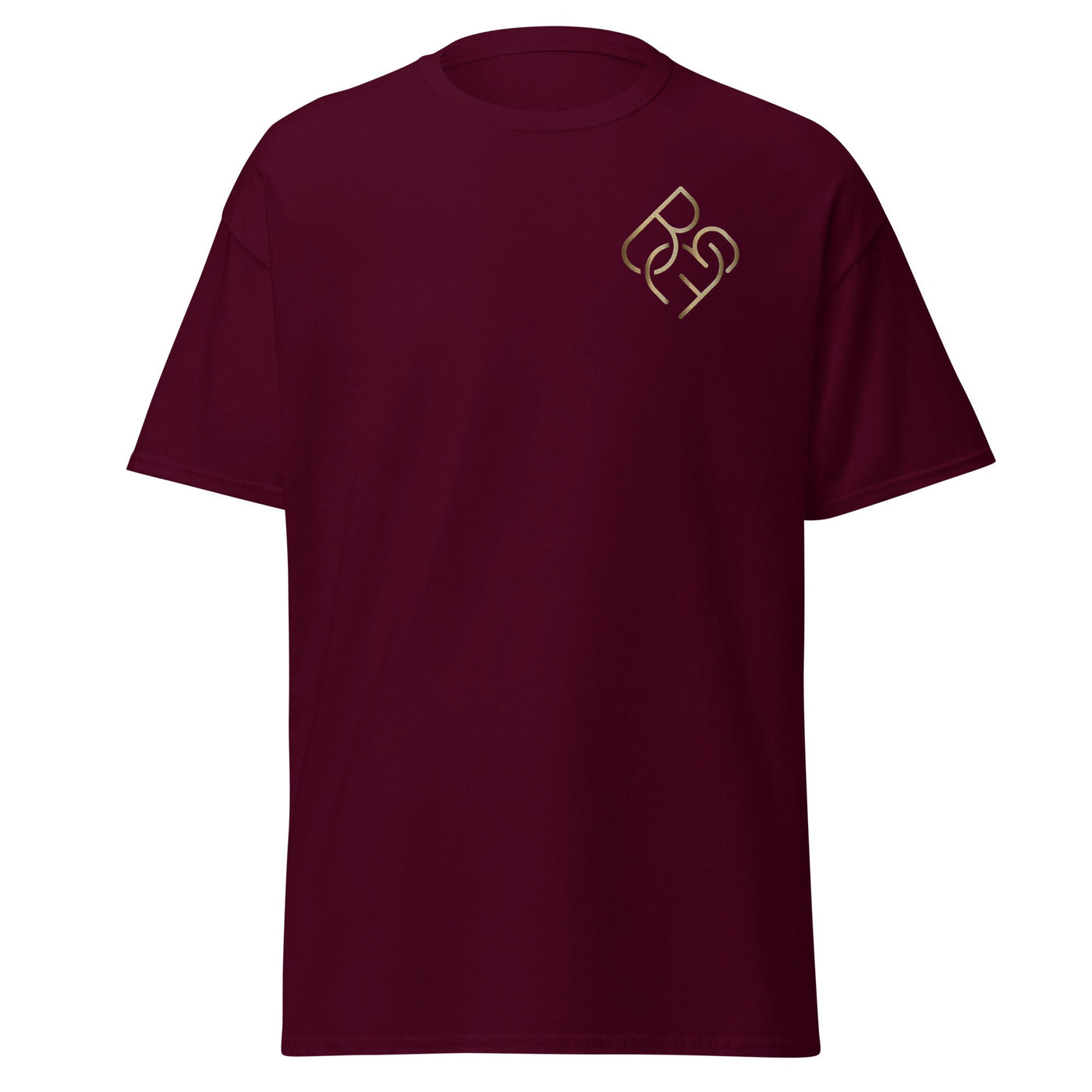 Men's - Fit Classic Tee (Embroidered Gold Logo) - Body Beauty Fit By Amber