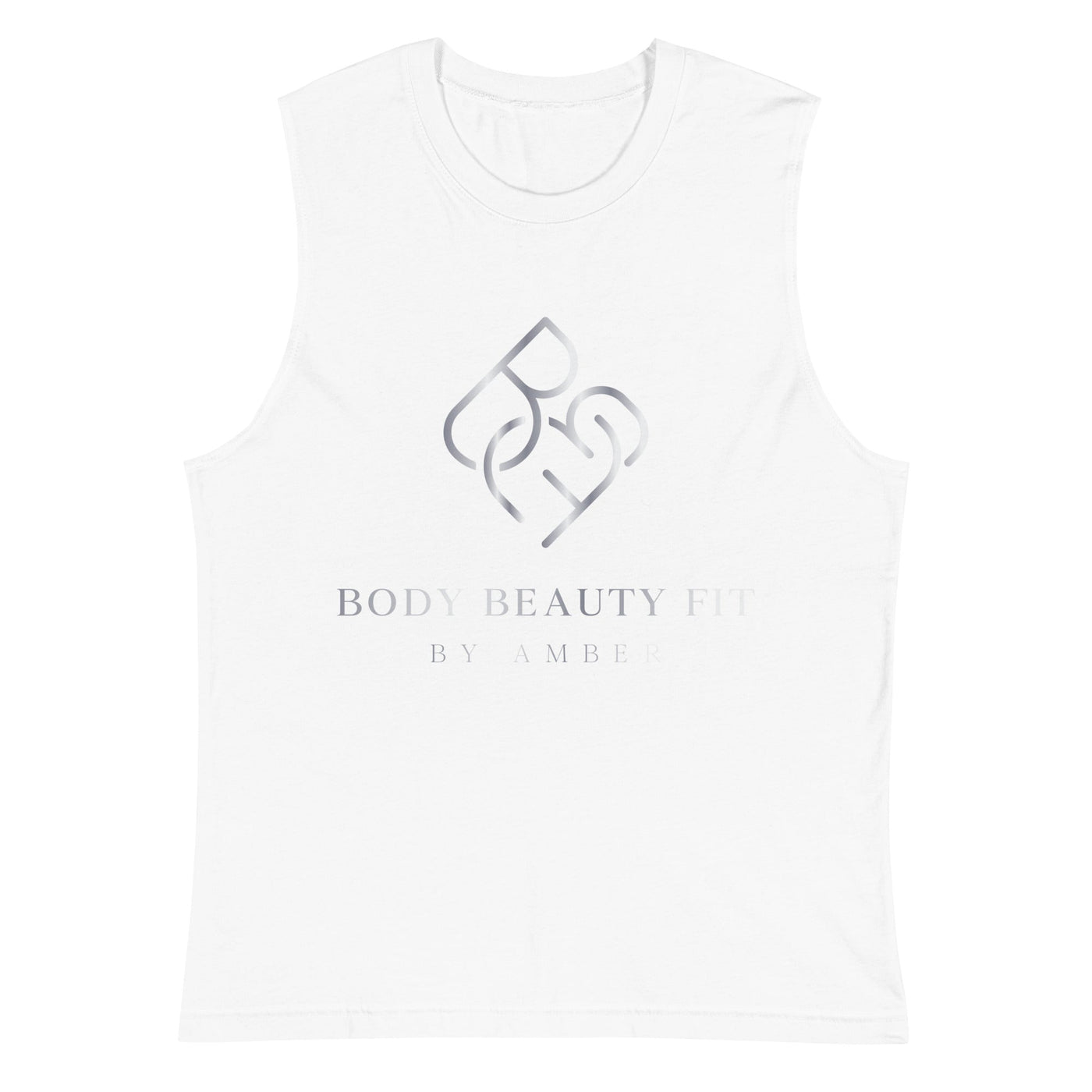 Sleeveless Tank (Silver Slogan) - Body Beauty Fit By Amber