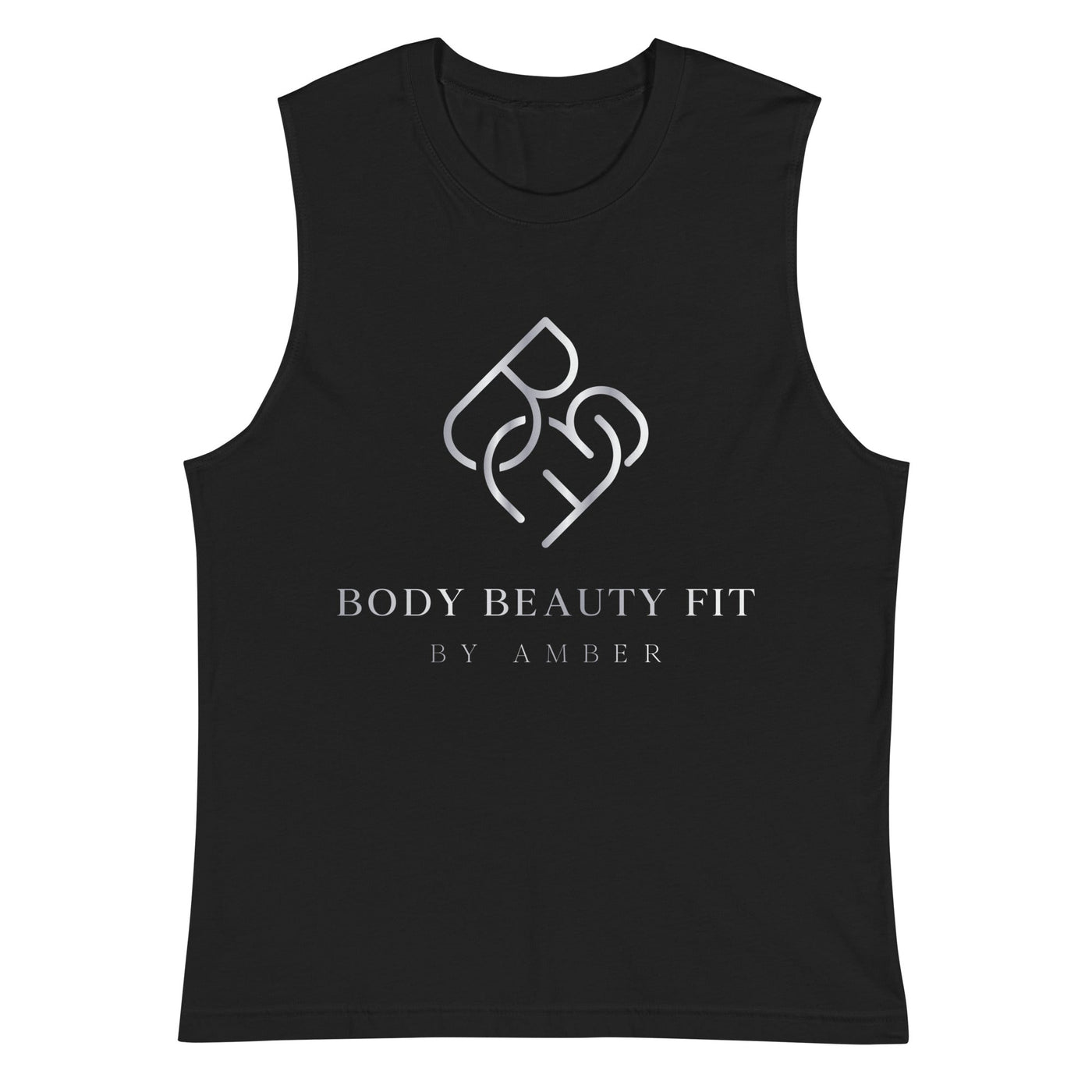 Sleeveless Tank (Silver Slogan) - Body Beauty Fit By Amber