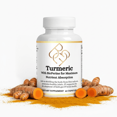 Turmeric with BioPerine - 60 Capsules - Body Beauty Fit By Amber