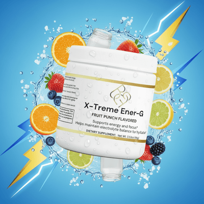 X - Treme Ener - G Powder - Fruit Punch Flavored - Body Beauty Fit By Amber